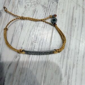 Pura Vida Gold and Silver Engraved Bracelet